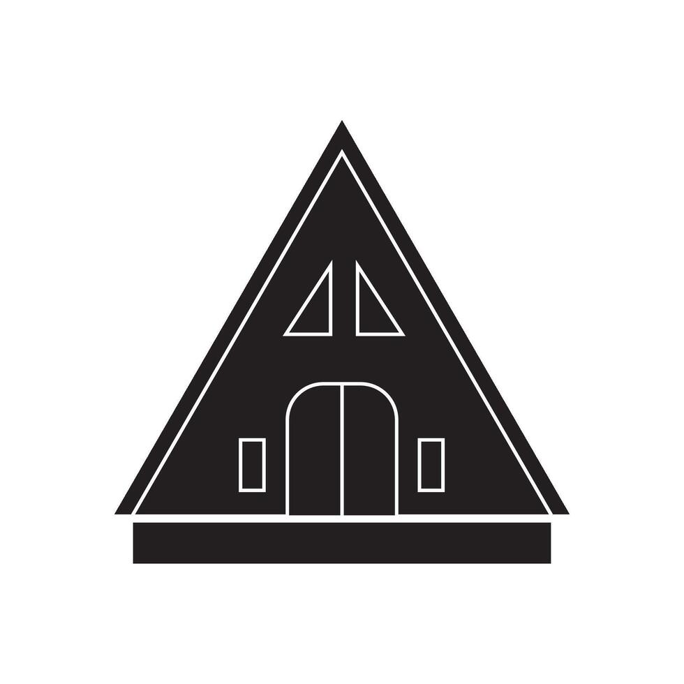 hotel villa icon illustration design template vector
