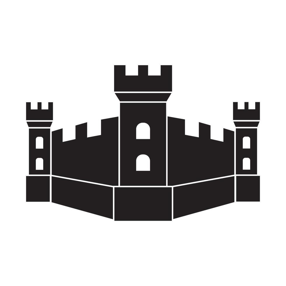 fortress icon illustration design template vector
