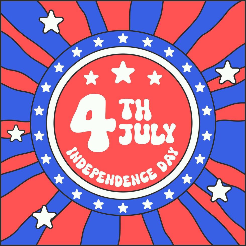 flat design usa independence day background vector