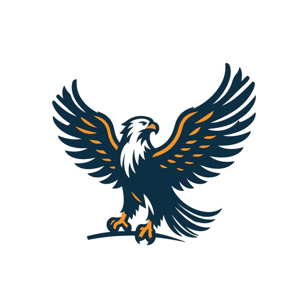 Eagle Silhouette Clip art isolated illustration on a white background vector