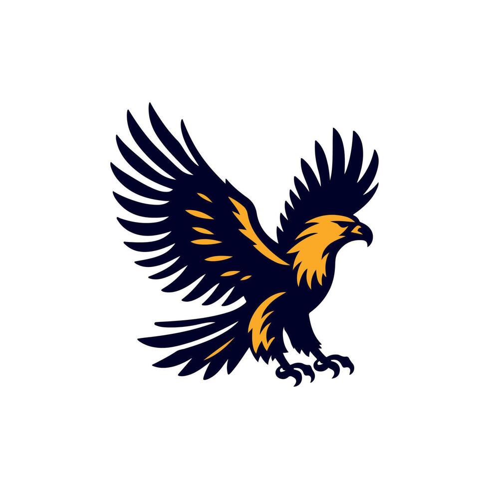 Eagle Silhouette Clip art isolated illustration on a white background vector