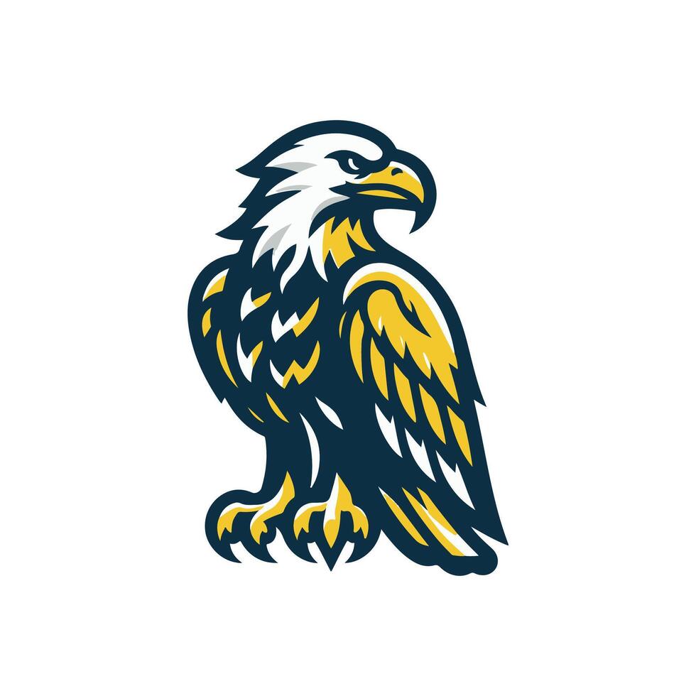 Eagle Silhouette Clip art isolated illustration on a white background vector