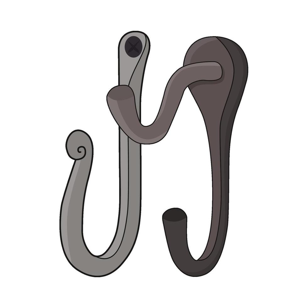 illustration of wall hook vector