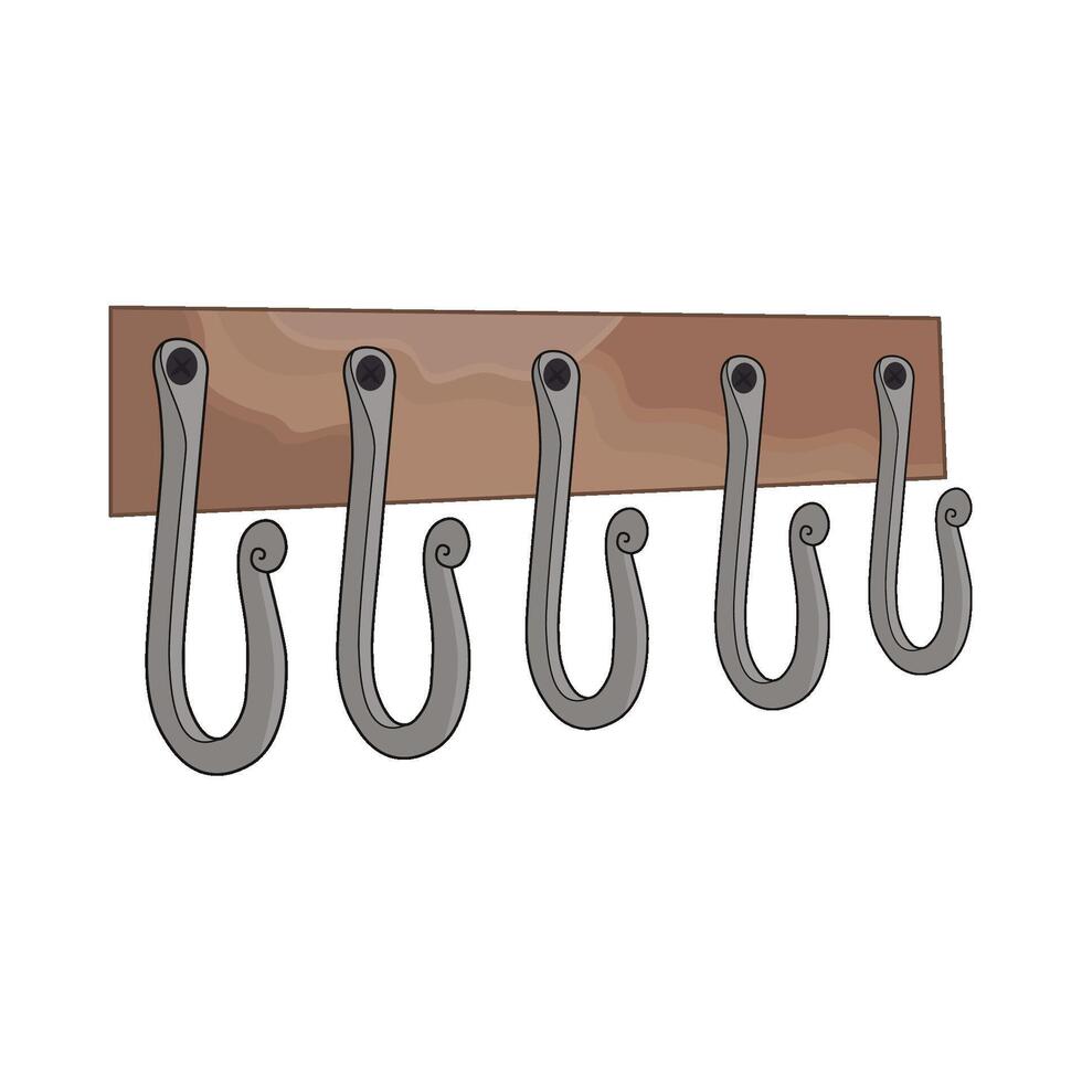 illustration of wall hook vector