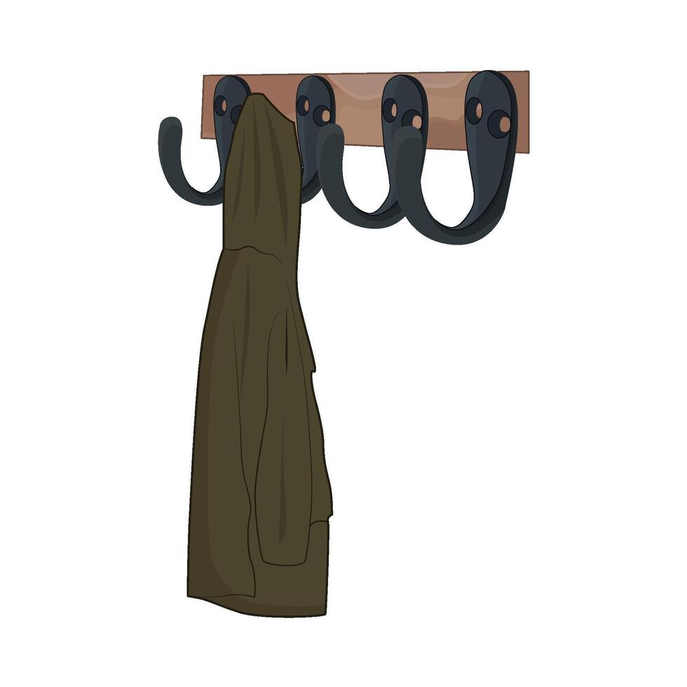 illustration of coat hook vector