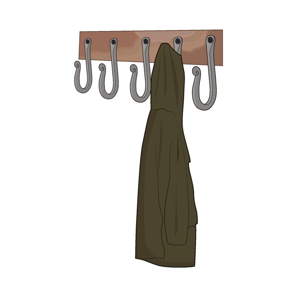 illustration of coat hook vector
