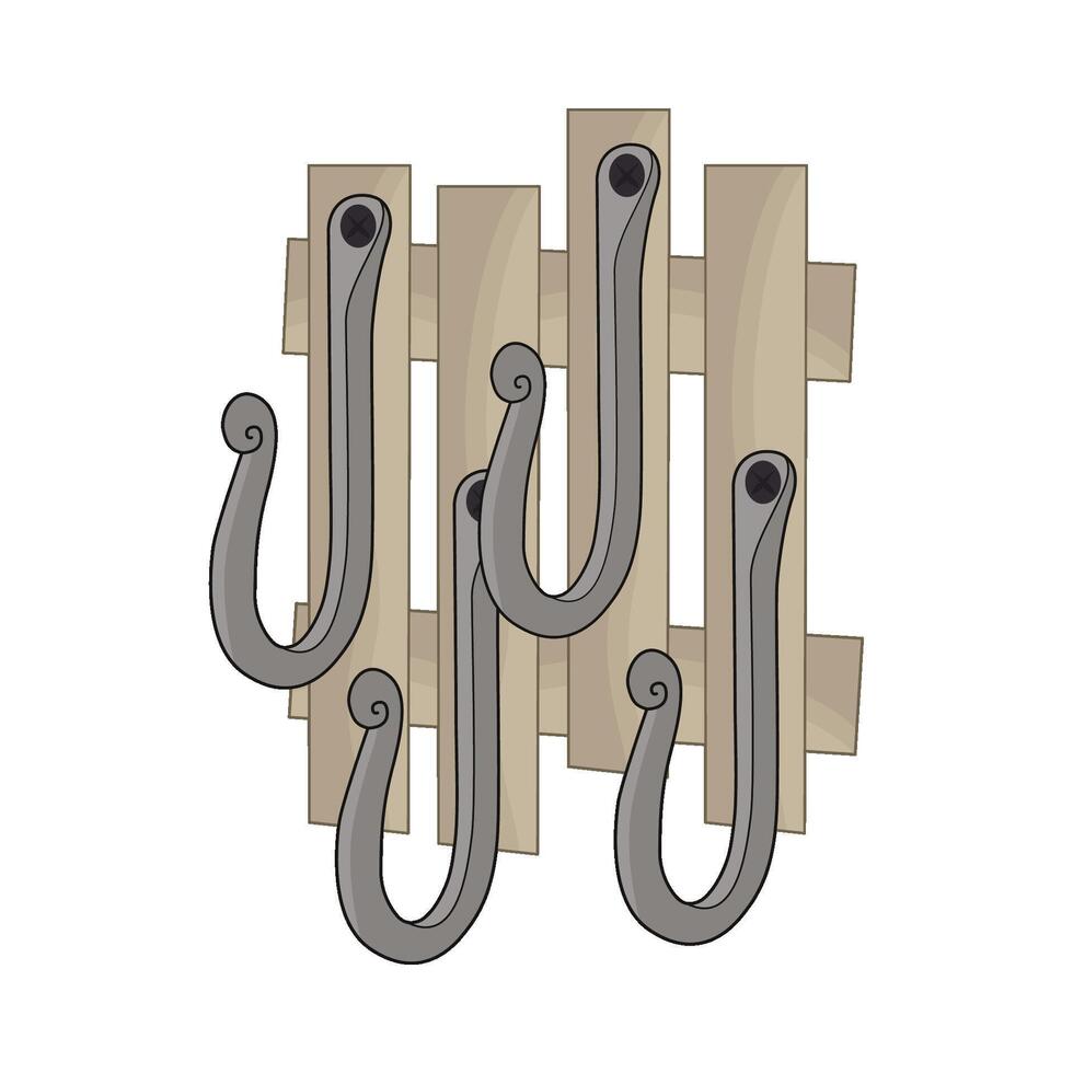 illustration of wall hook vector