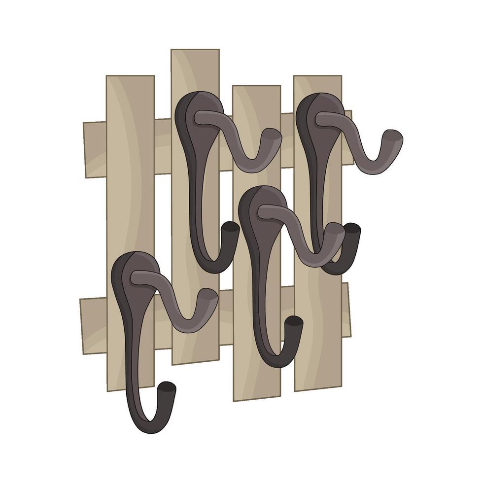 illustration of wall hook vector