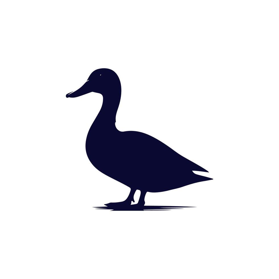 Duck silhouette Clip art isolated illustration on white background vector