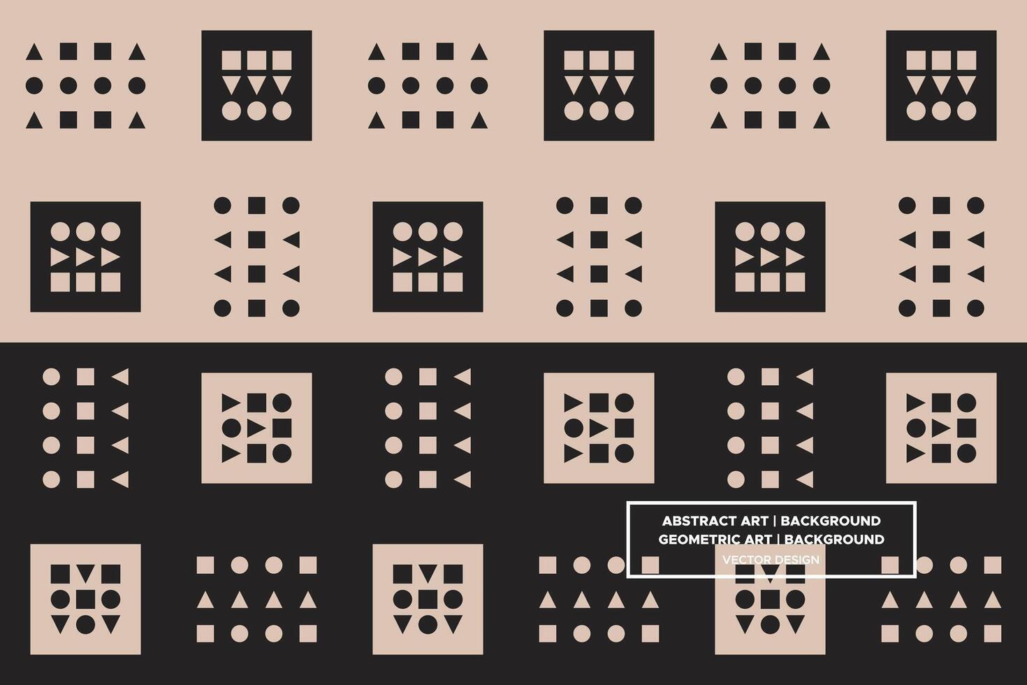Geometric Pattern - Geometric Background - Abstract Background - Mixed Shapes - Brown - Use in Website Design, Packaging, Wall Art, Wallpaper, Poster, Banner, Profile, Brochure, Apparel, Textiles vector