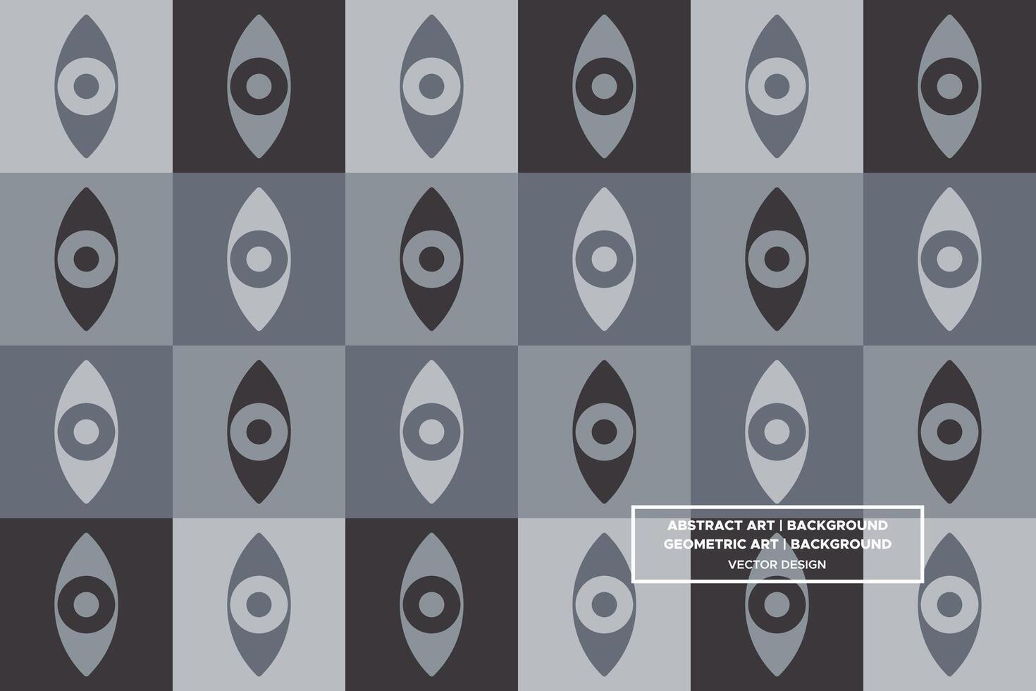 Geometric Pattern - Geometric Background - Abstract Background - Eyes - Grey - Use in Website Design, Packaging, Wall Art, Wallpaper, Poster, Banner, Profile, Brochure, Apparel, Textiles vector