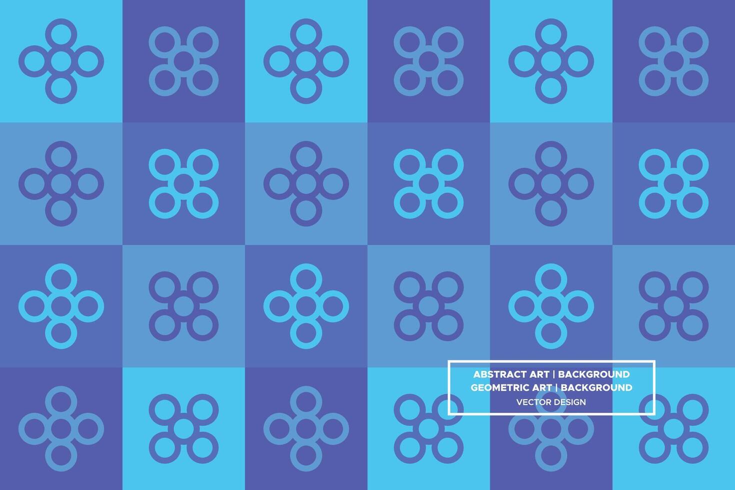 Abstract Background - Geometric Background - Geometric Pattern - Circles - Blue - Use in Website Design, Packaging, Wall Art, Wallpaper, Poster, Banner, Profile, Brochure, Apparel, Textiles vector