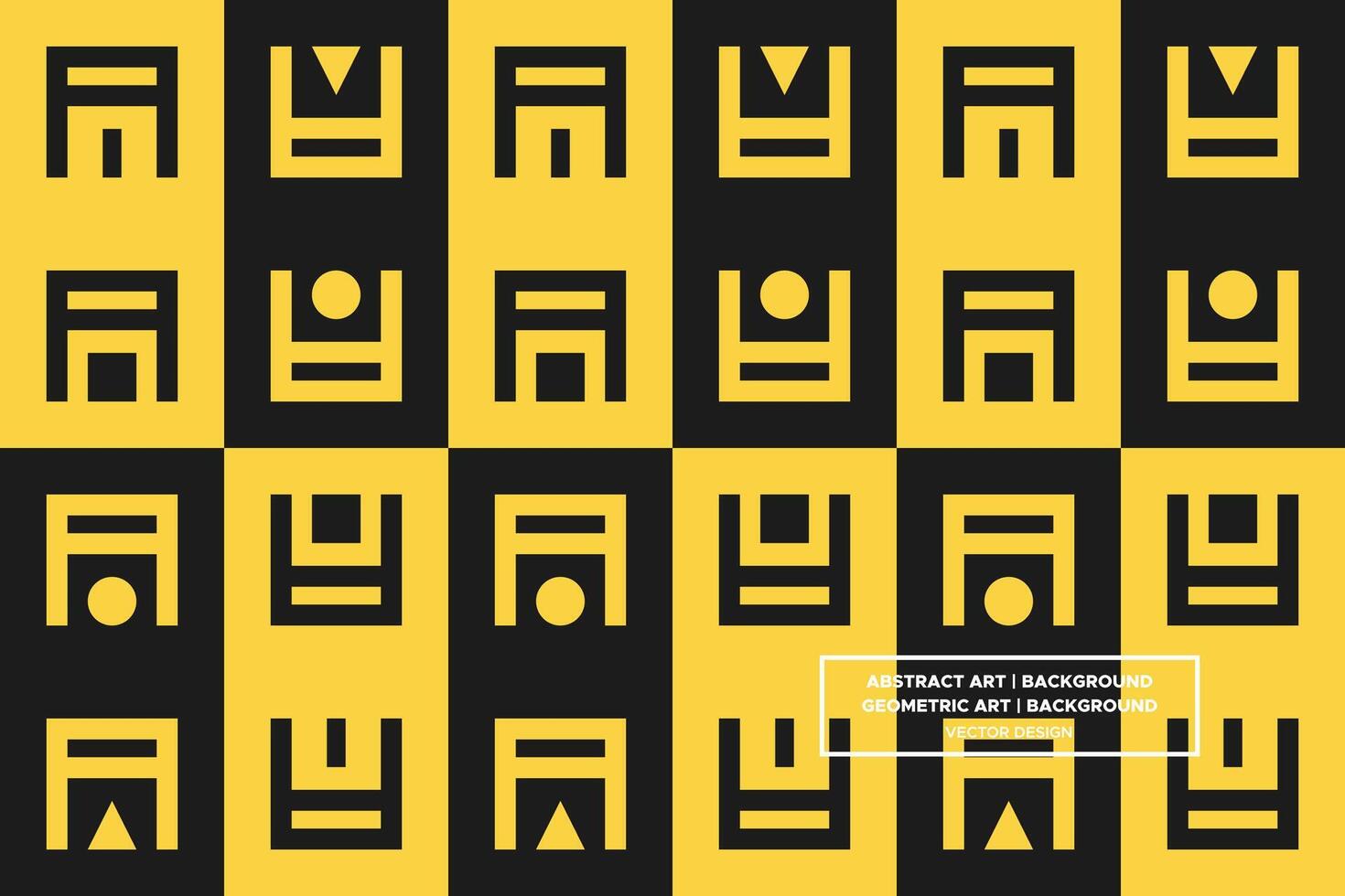 Abstract Background - Geometric Background - Geometric Pattern - Mixed Shapes - Yellow - Use in Website Design, Packaging, Wall Art, Wallpaper, Poster, Banner, Profile, Brochure, Apparel, Textiles vector