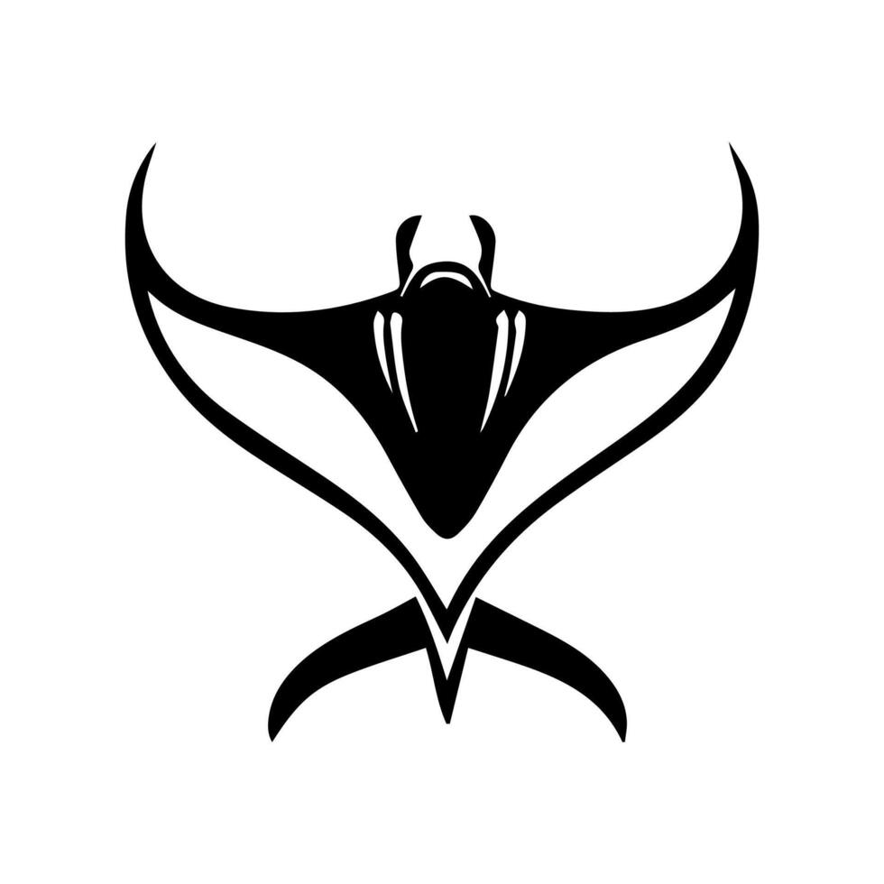 Manta logo or modern line icon. line art and icon design with bold outline. Black and white Pixel Perfect minimalistic symbol isolate white background. Creative logotype vector