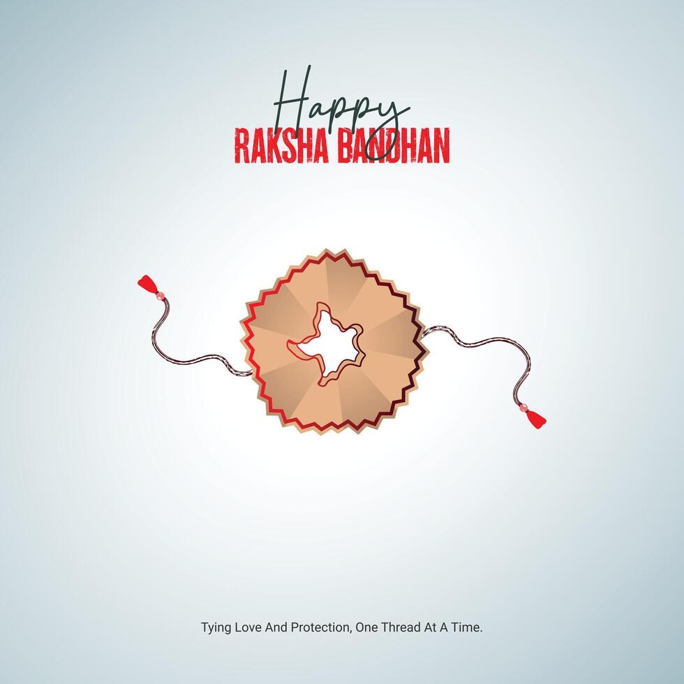 Indian Religious Festival Raksha Bandhan Creative Design. Raksha Bandhan Creative concept, Social Media Design Post Template for background. August 19. Important day ads vector