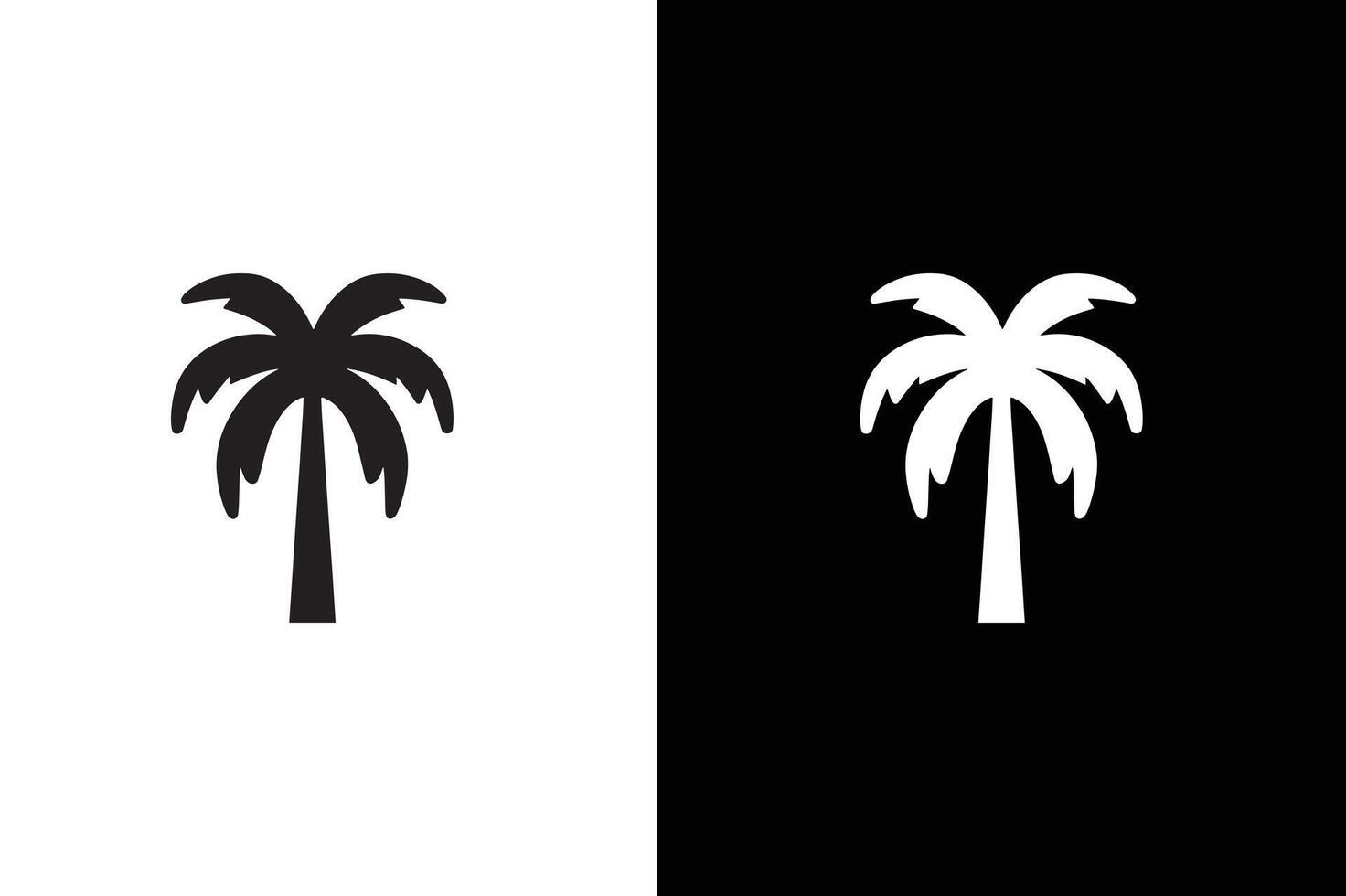 palm tree icon, simple style palm tree silhouette vector