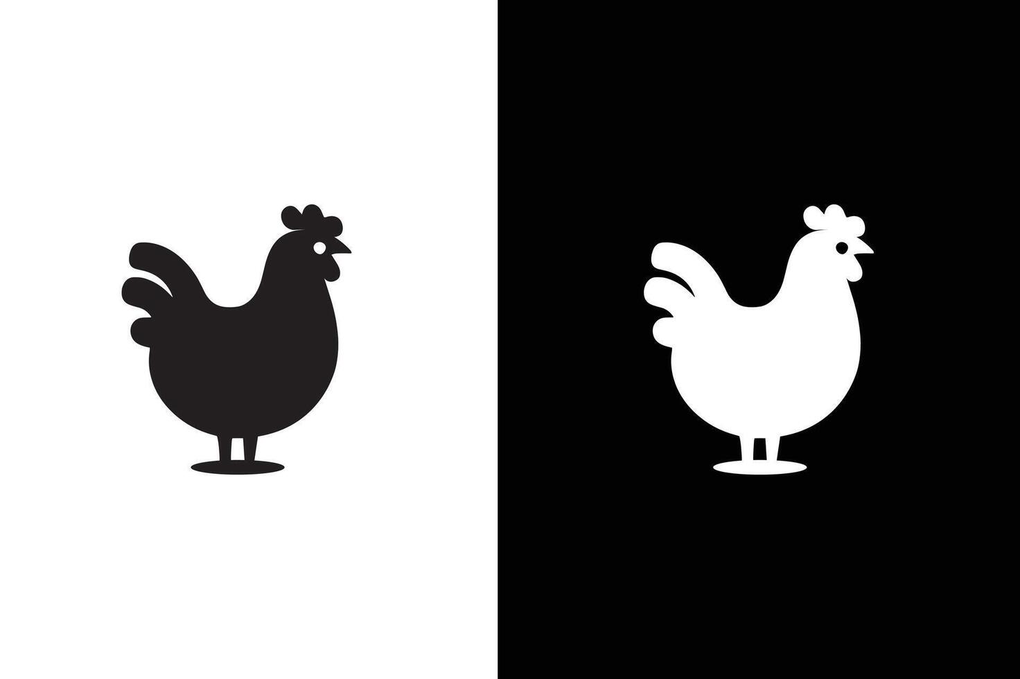 chicken icon illustration. simple chicken icon illustration design, cute hen vector