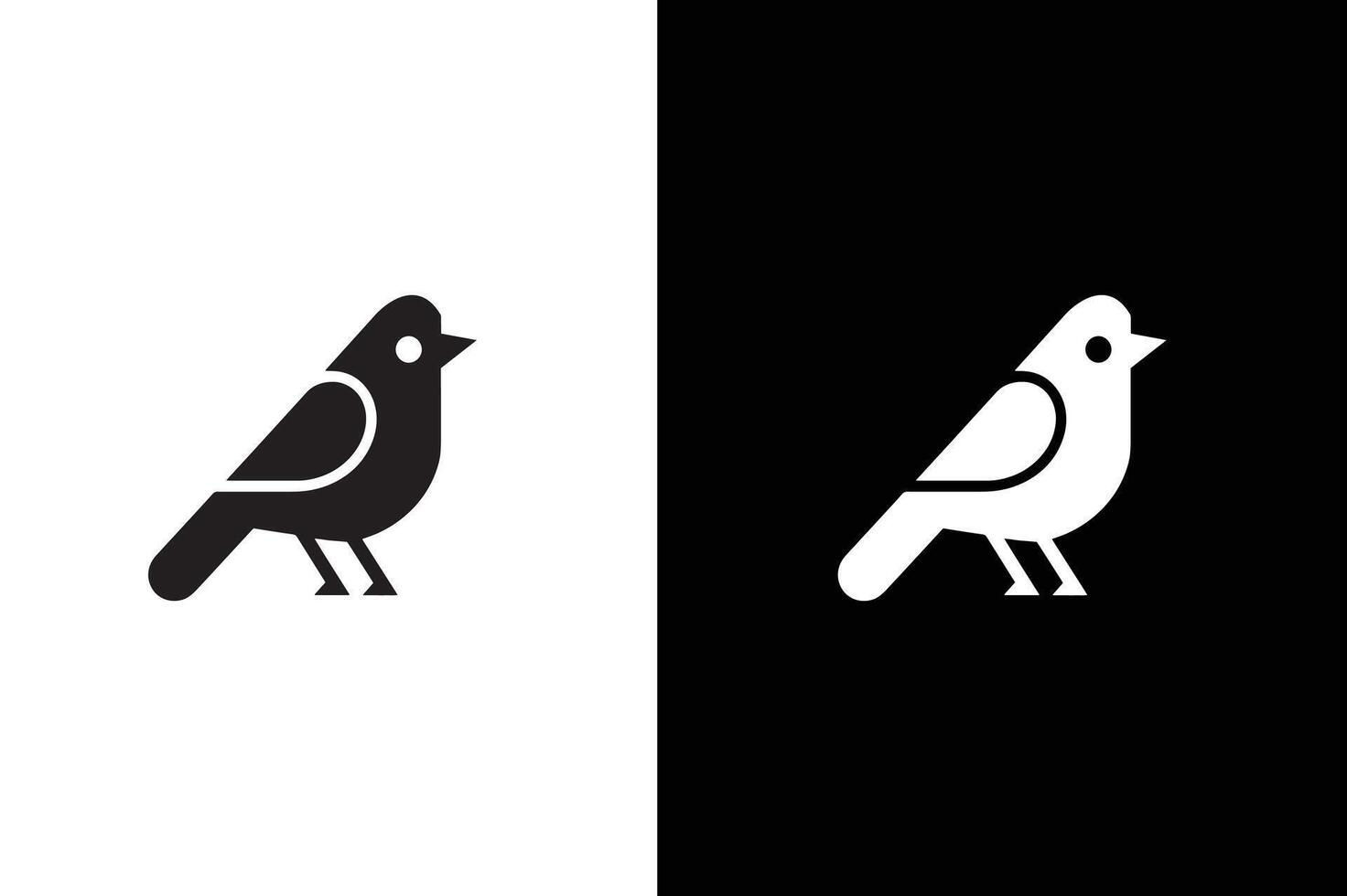 A Bird black Silhouette . birds silhouette on white background, illustration. vector