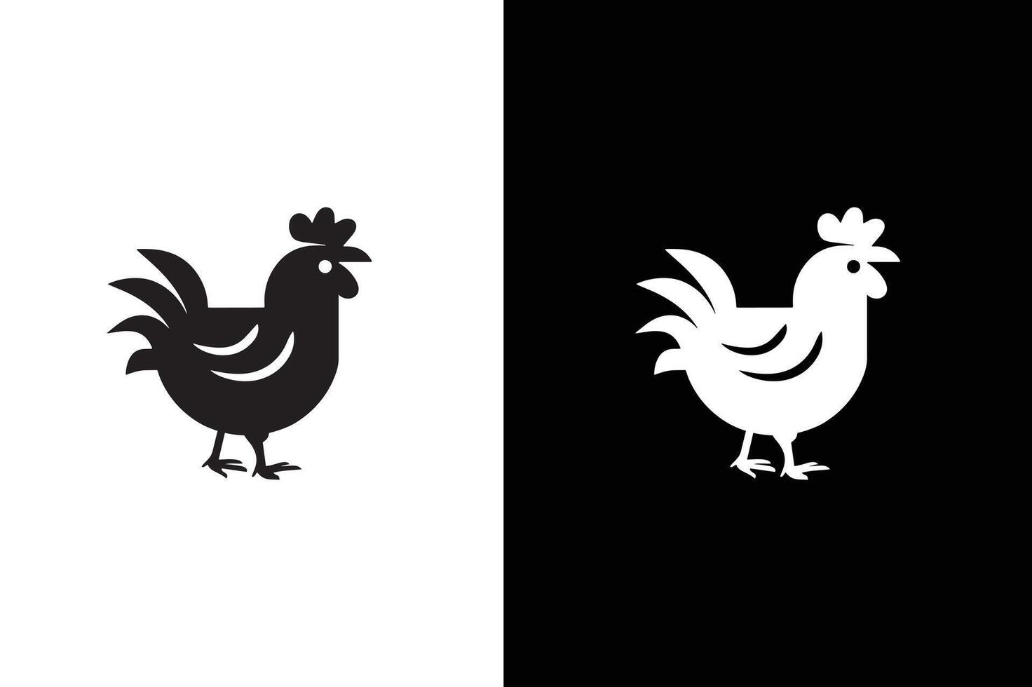 chicken icon illustration. simple chicken icon illustration design, cute hen symbol. vector