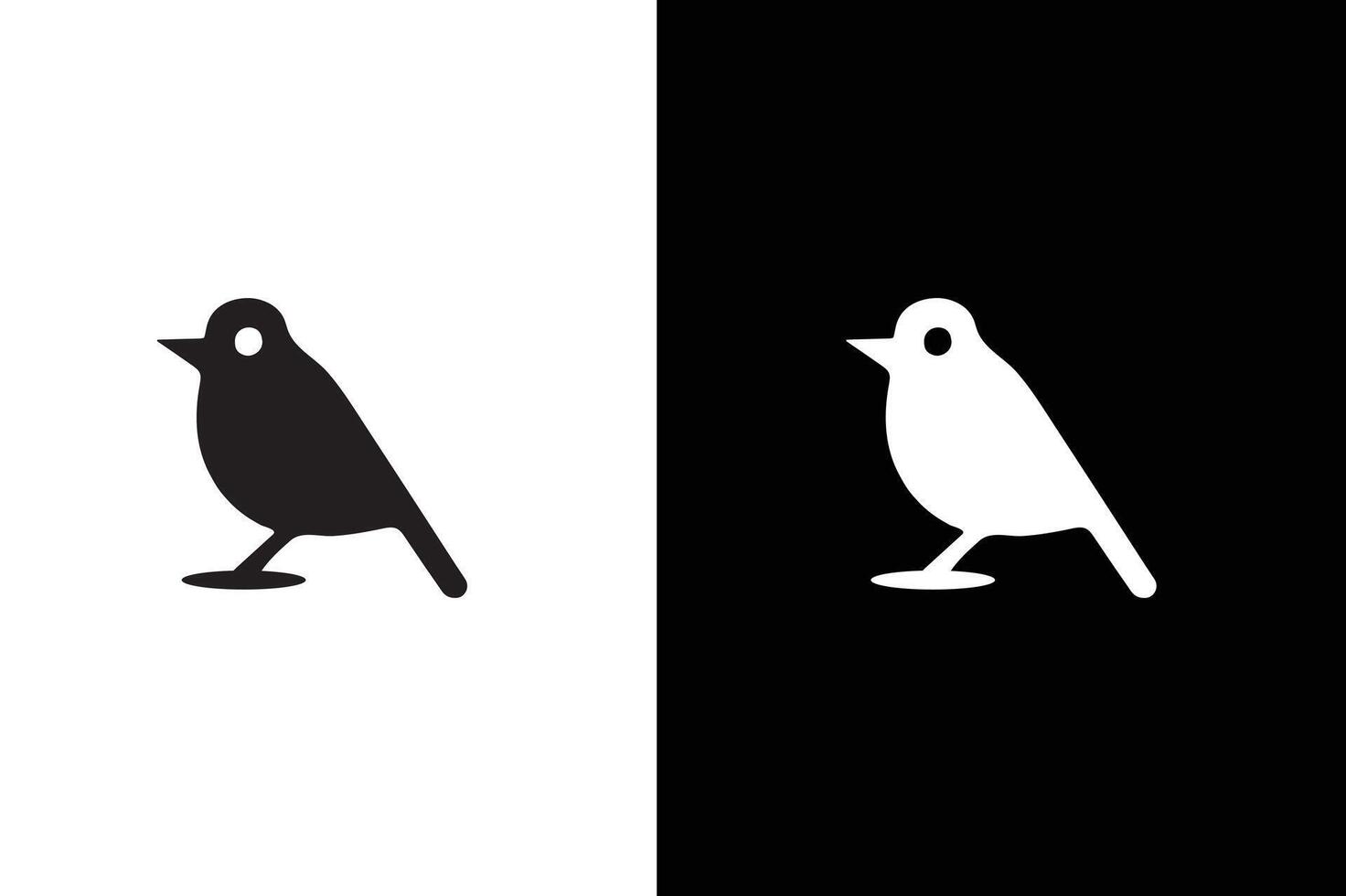 birds on a branch icon silhouette vector