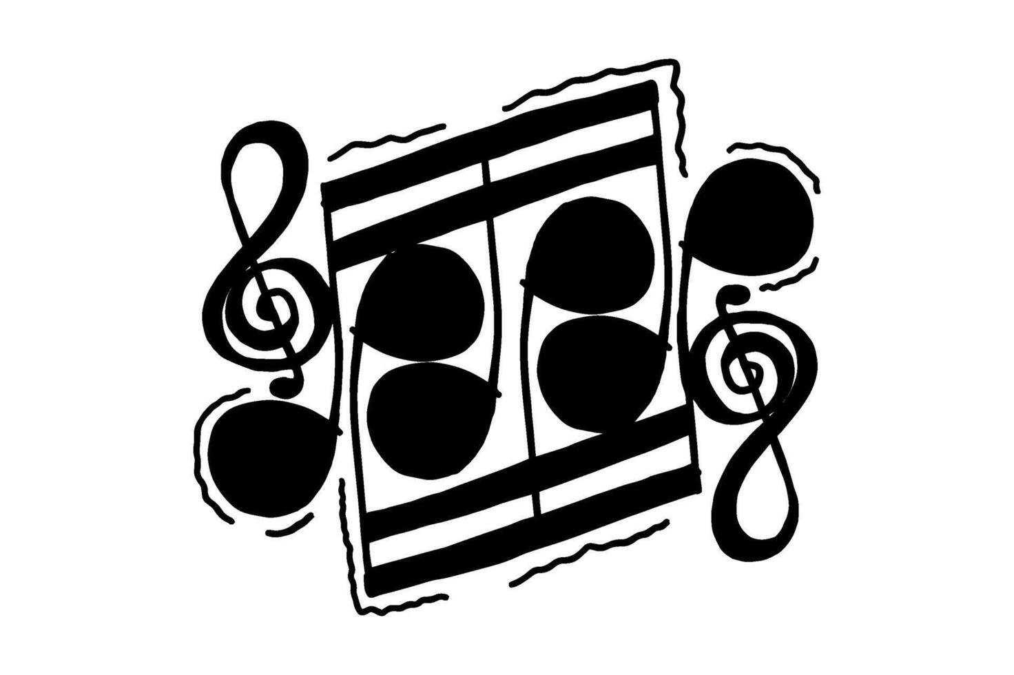 Black Music Tone, Music Note Icon vector