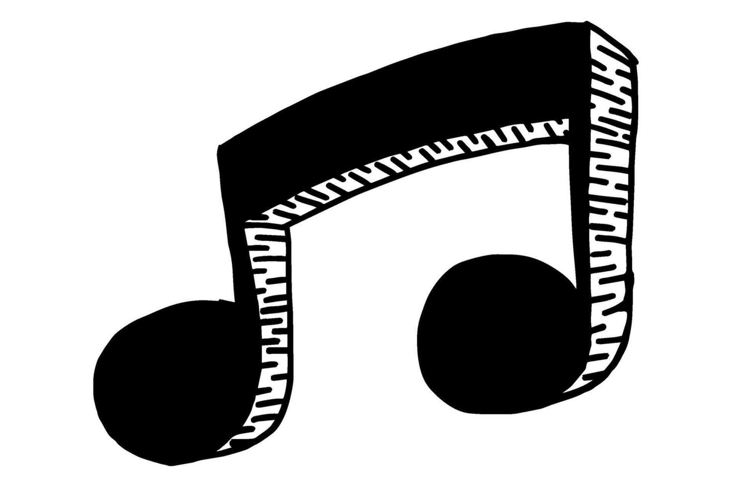 Black Music Tone, Music Note Icon vector