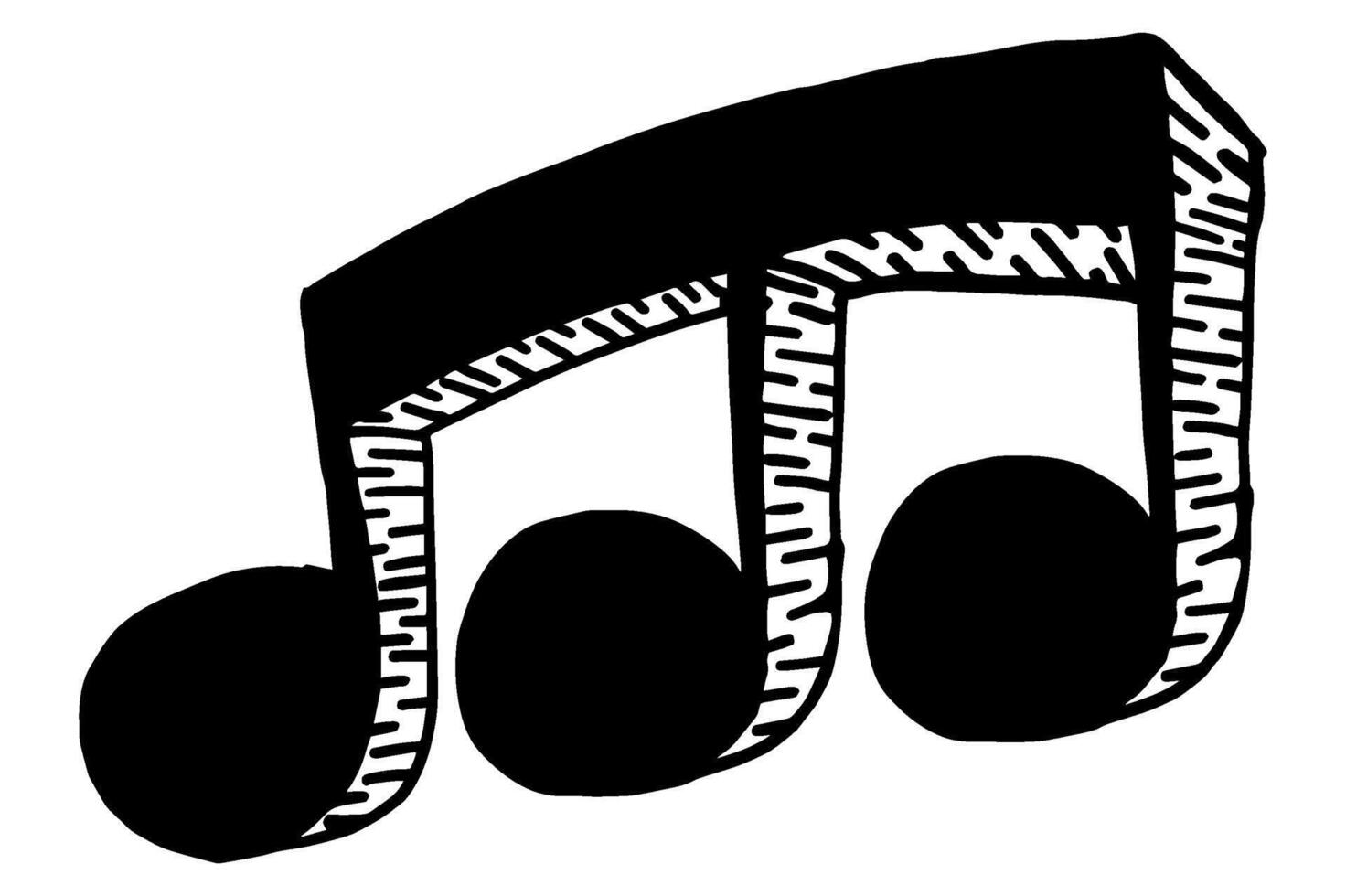 Black Music Tone, Music Note Icon vector
