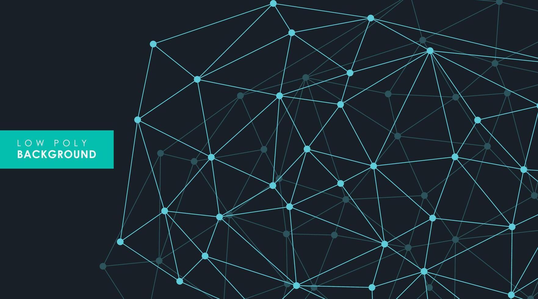 Abstract Futuristic Low Poly Background vector