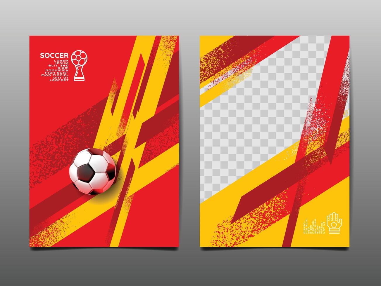 soccer banner template , Spain flag, Brush texture grunge, football cup, illustration vector