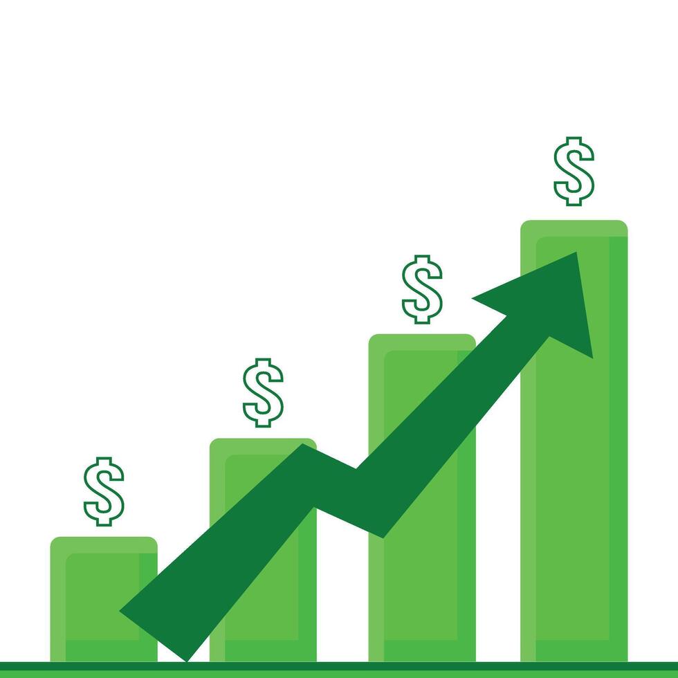 Soaring Profits - A Visual Representation of Financial Growth vector