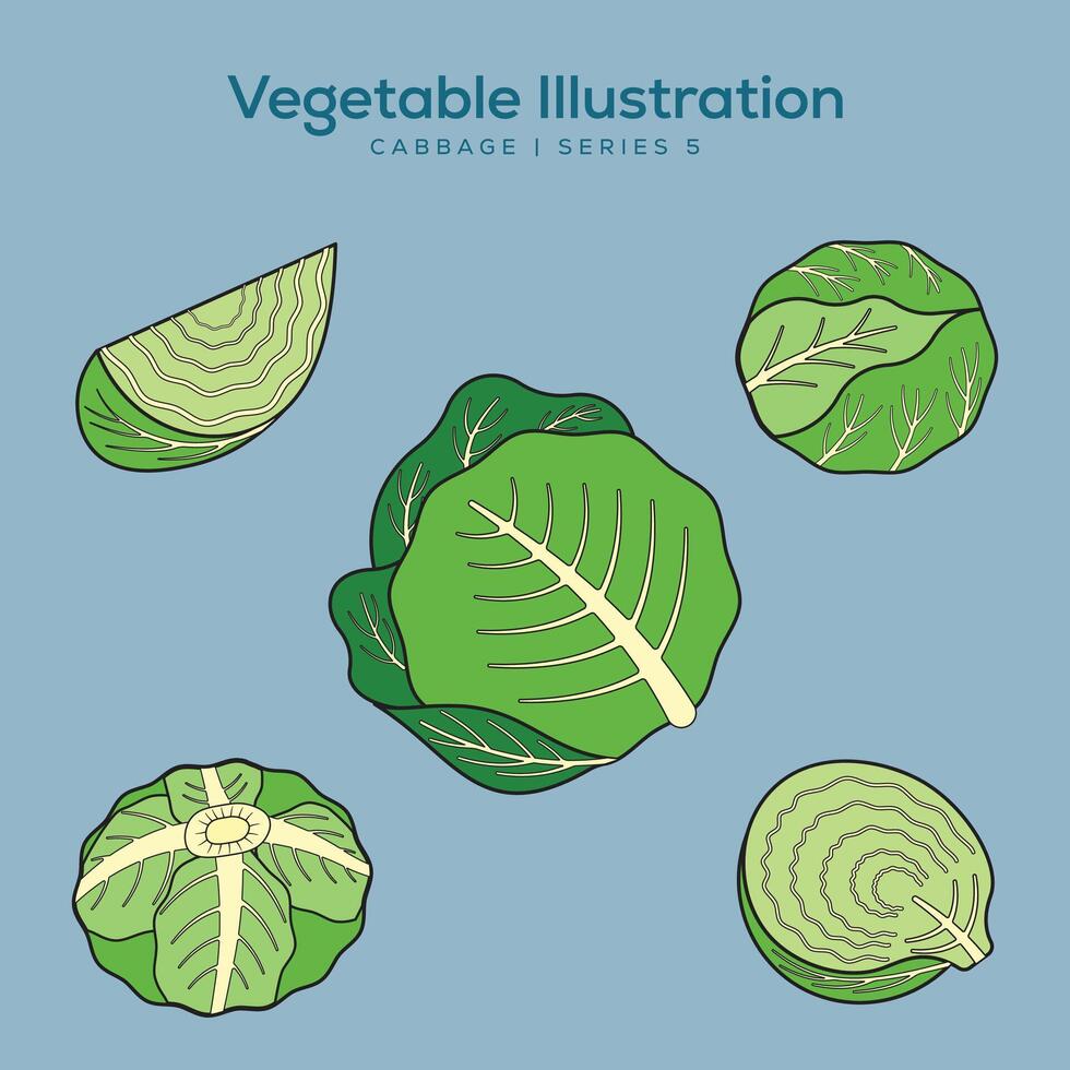 Vegetable Illustration Set for Logo and Healthy Symbol Collection Flat Design - Editable EPS Label Illustration vector