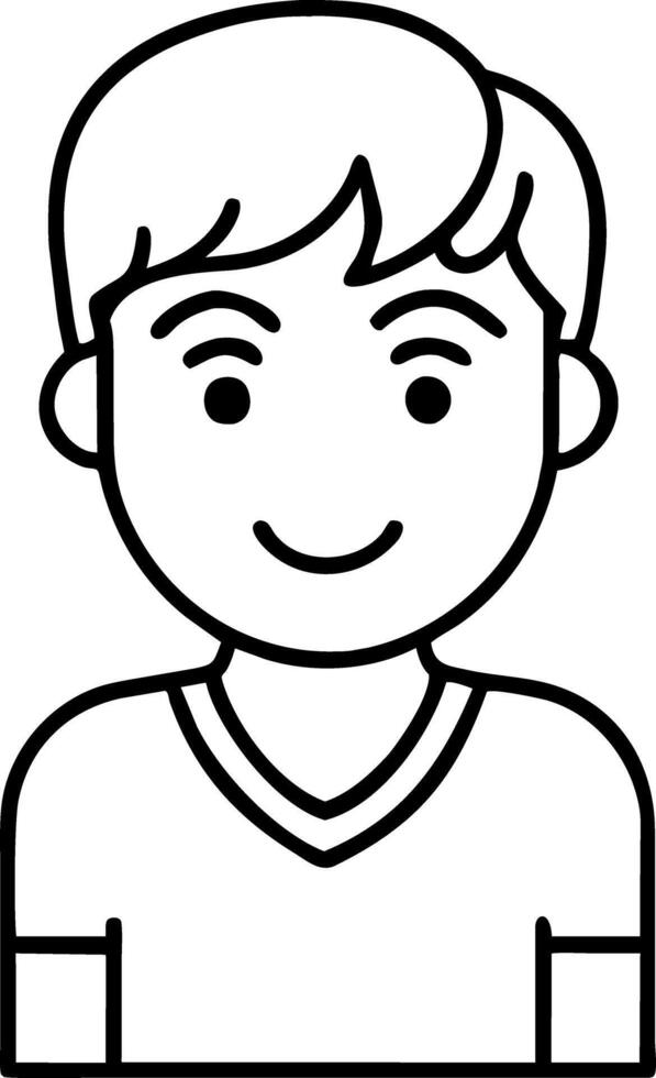 Boy white icon illustration vector