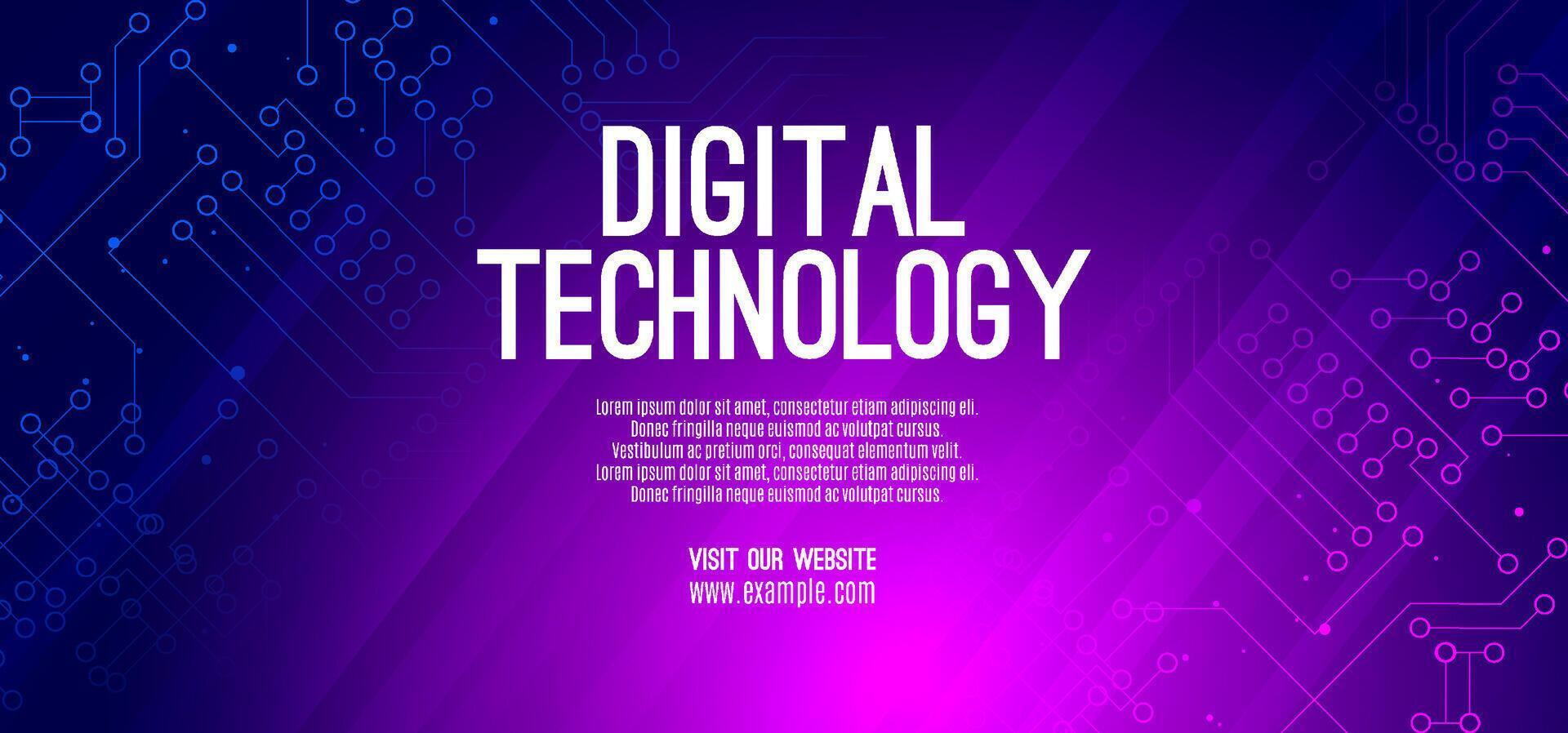 Abstract digital technology futuristic circuit blue purple background, Cyber science tech, Innovation communication future, Ai big data, internet network connection, Cloud hi-tech illustration vector