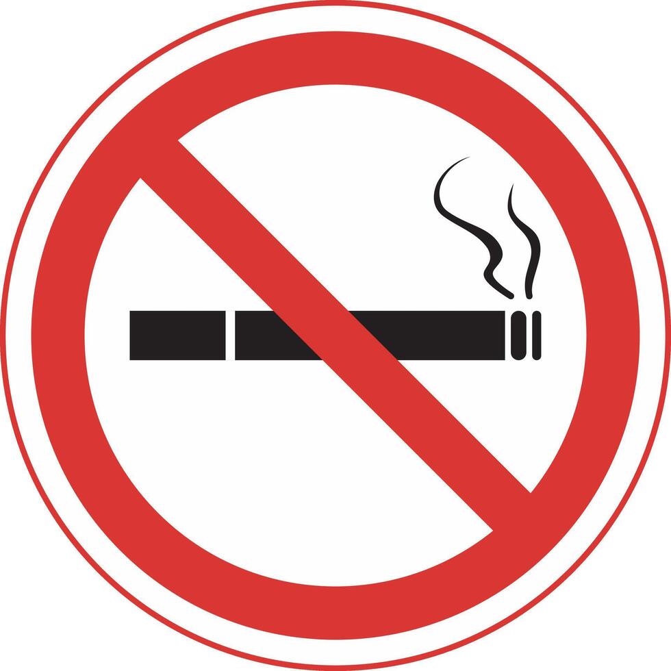 sign no smoking in this area vector