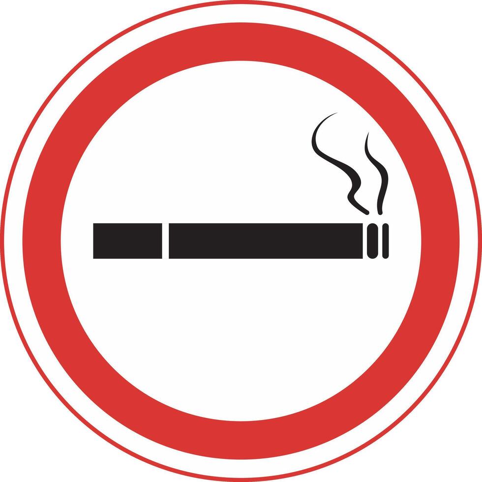 sign for smoking area vector