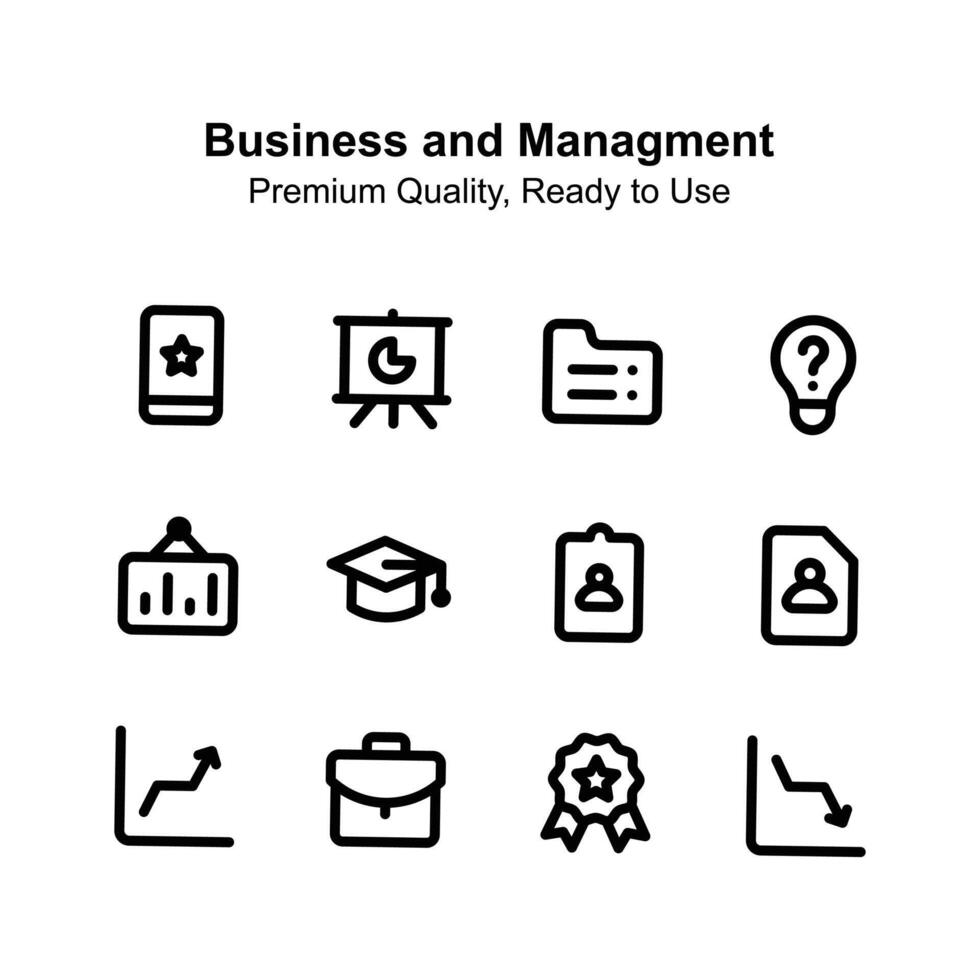 Have a look at this creative business and management icons, ready to use vectors