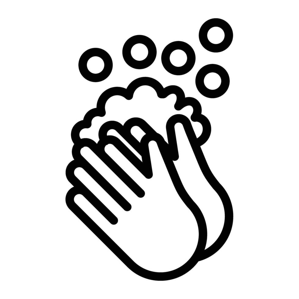 Handwash Line Icon Design vector