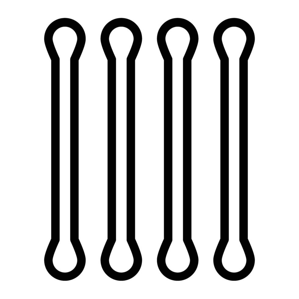 Cotton buds Line Icon Design vector
