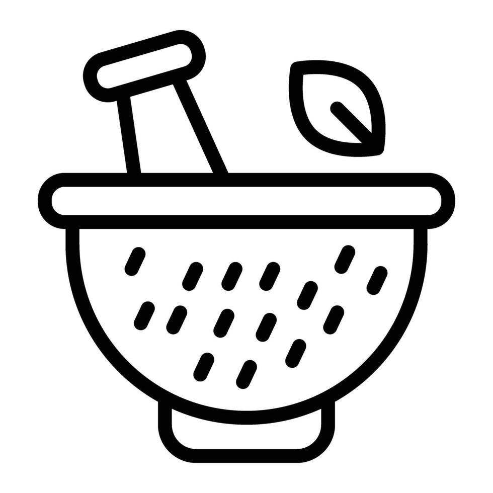 Mortar Line Icon Design vector
