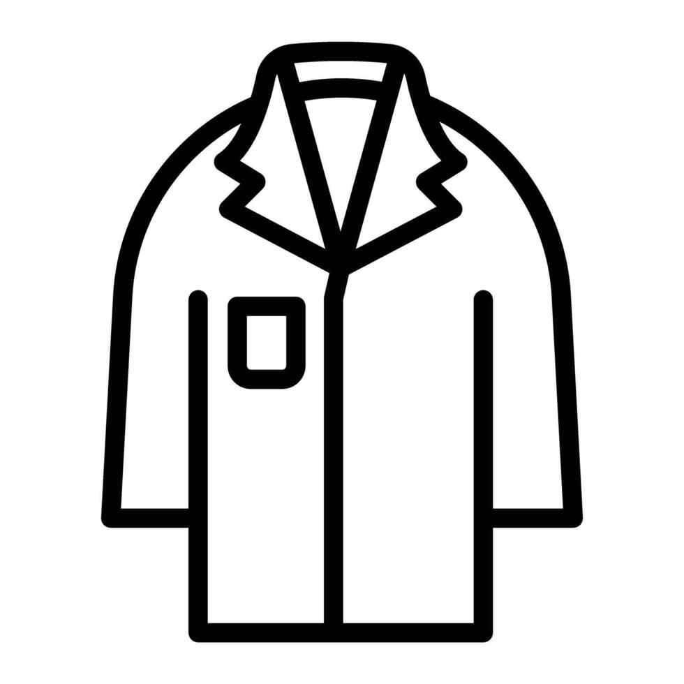 Doctor Coat Line Icon Design vector