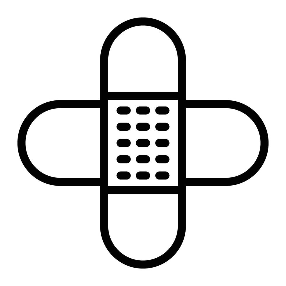 Plaster Line Icon Design vector