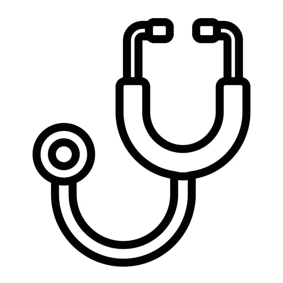 Stethoscope Line Icon Design vector
