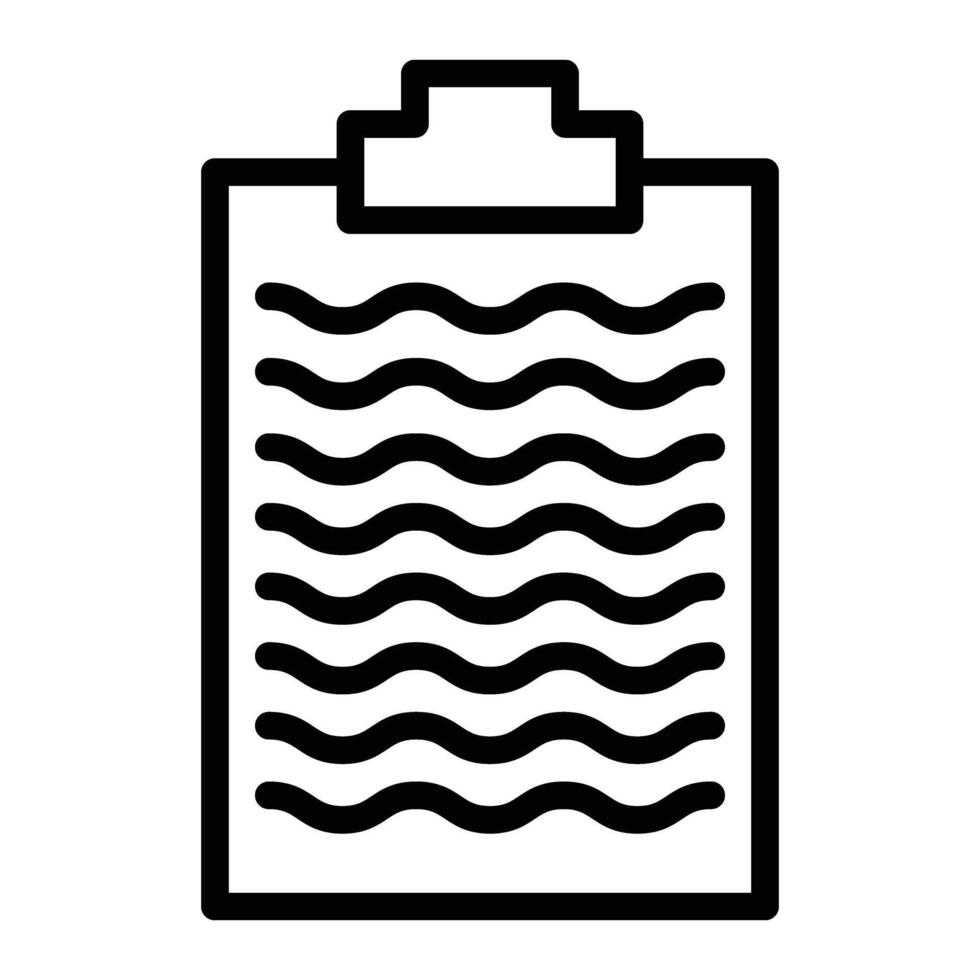 Paste Line Icon Design vector