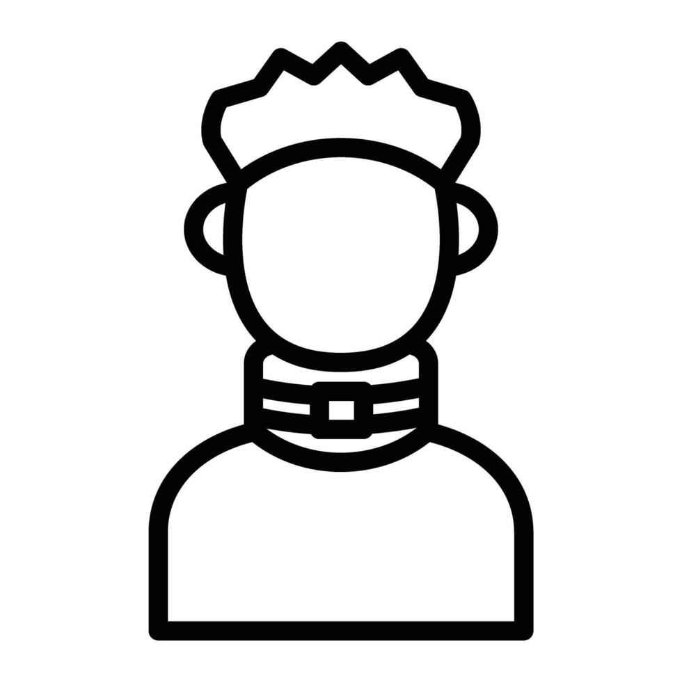 Broken Neck Line Icon Design vector