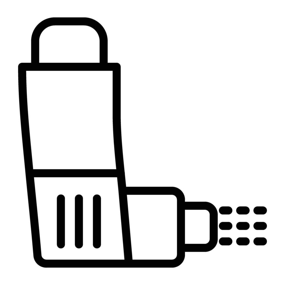 Inhaler Line Icon Design vector