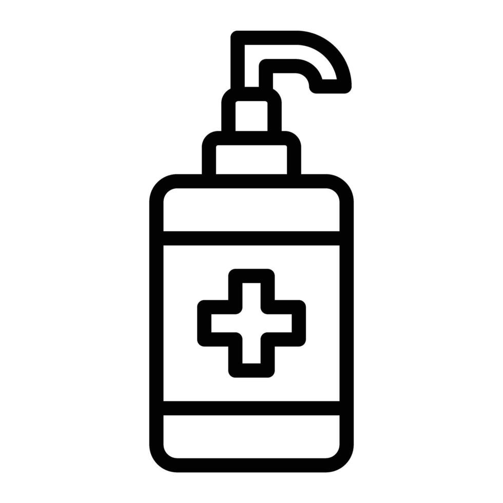 Antiseptic Line Icon Design vector
