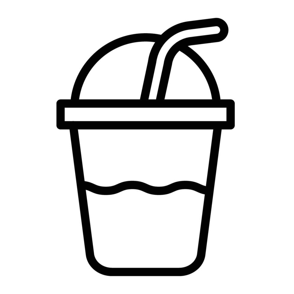 Drink Line Icon Design vector