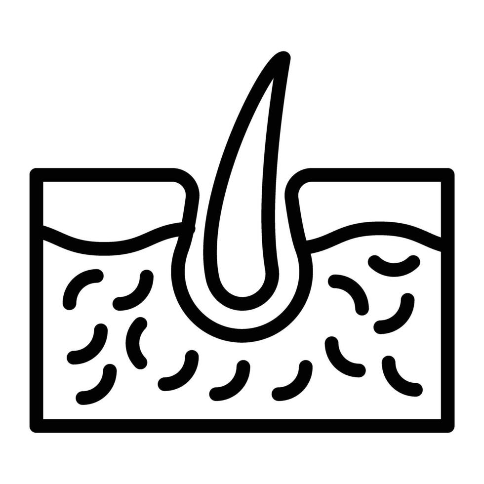 Epidermis Line Icon Design vector