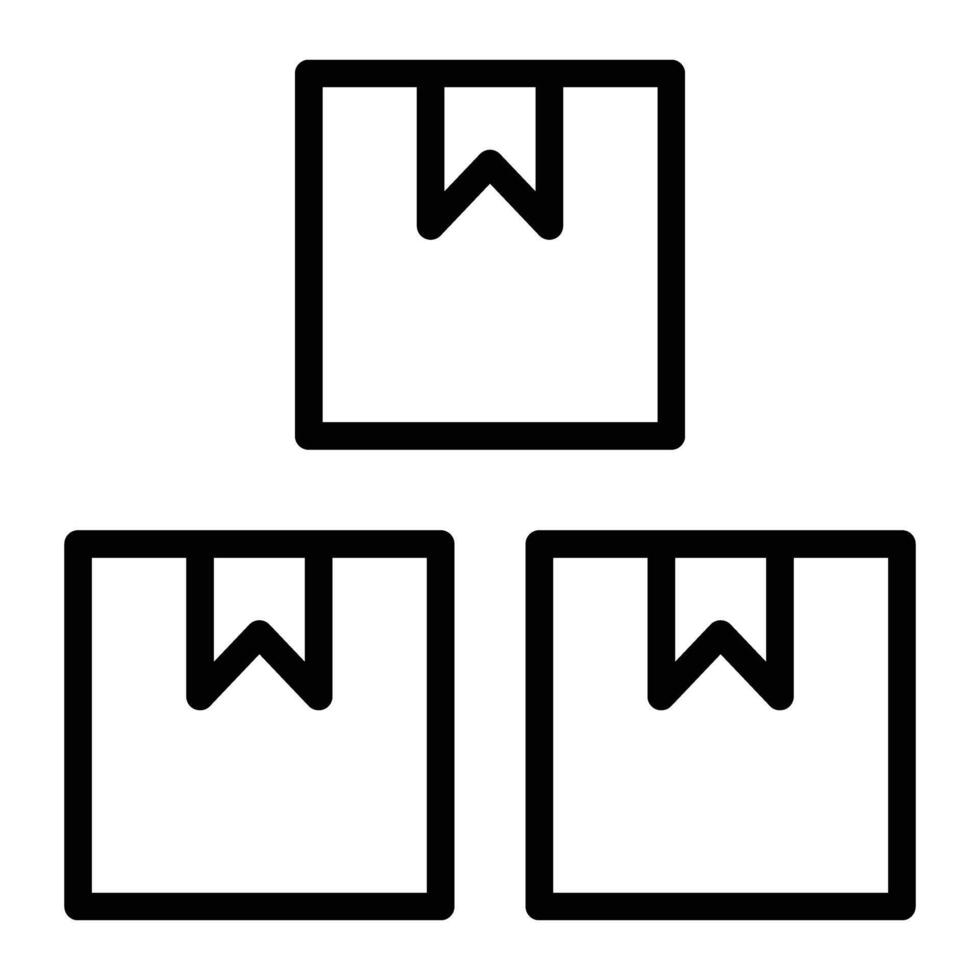Packages Line Icon design vector