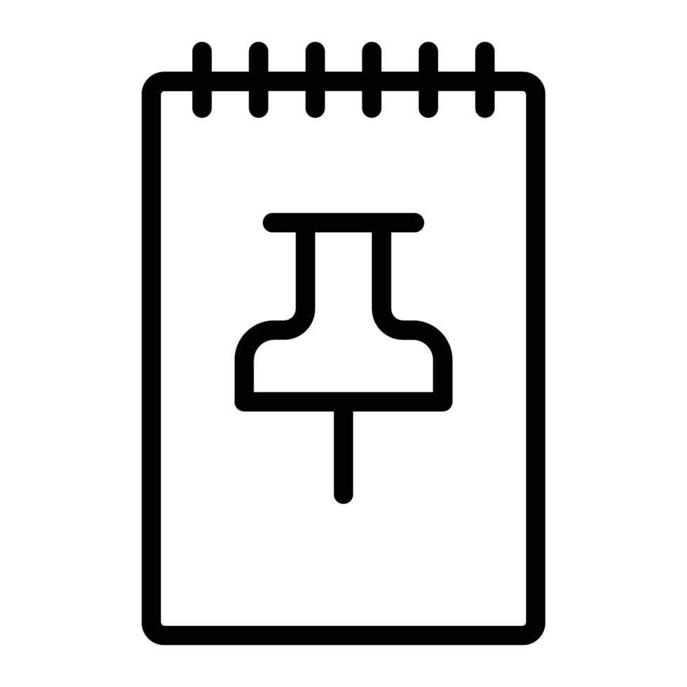 Push Pin Line Icon design vector